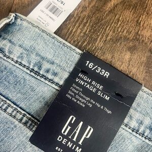 GAP Denim High Rise Slim Jeans - Light Blue